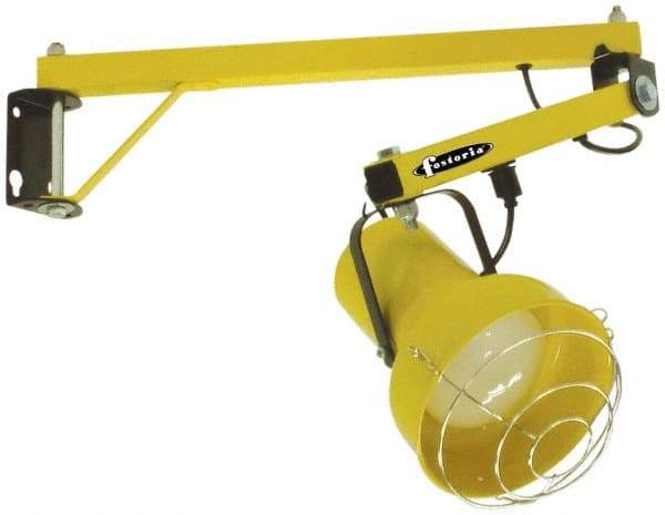 Fostoria - 60 Inch, Pivot, Bracket Mounted, Incandescent, Yellow, Dock Light - 300 Watt, 120 Volt, Nonmagnifying - Caliber Tooling