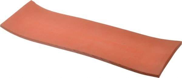 Made in USA - 4" Wide, 1/4" Thick, Silicone Rubber Foam Sheet - 30 Durometer, Orange-Red, -60 to 500°F, 650 psi Tensile Strength, Cut-to-Length - Caliber Tooling