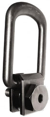 Jergens - 2,500 Lbs. Load Limit, Alloy Steel Side Pull Hoist Ring - Black Oxide Finish, 5/8-11 Inch Thread Size, 2 Inch Diameter Ring - Caliber Tooling