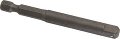 Irwin - 1/4" Square Size Hex to Square Adapter - 1/4" Hex Drive, 3" OAL - Caliber Tooling