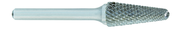 SL-5L6 -- 1/2 x 1-1/8 LOC x 1/4 Shank x 6 OAL 14 Degree Included Angle Carbide Medium Tough Cut Burr - Caliber Tooling