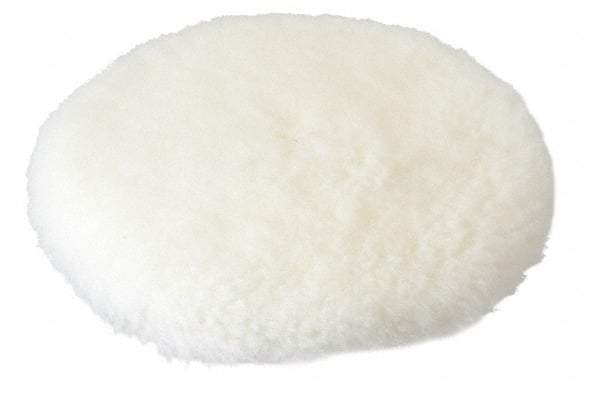 3M - 7" Diam Wool Bonnet Pad - 15/16" Pile, Hook & Loop Attachment - Caliber Tooling