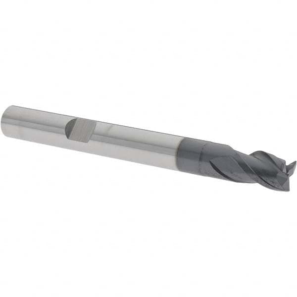 Iscar - 6mm Diam 3 Flute Solid Carbide 0.0059" Chamfer Width Corner Chamfer End Mill - Caliber Tooling