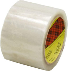 3M - 72mm x 914m Clear Rubber Adhesive Sealing Tape - Polypropylene Film Backing, 1.9 mil Thick, 22 Lb Tensile Strength, Series 371 - Caliber Tooling