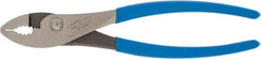 Channellock - 8" OAL, 1" Jaw Length, 1-11/64" Jaw Width, Slip Joint Pliers - Regular Nose Head, Standard Tool, Wire Cutting Shear - Caliber Tooling