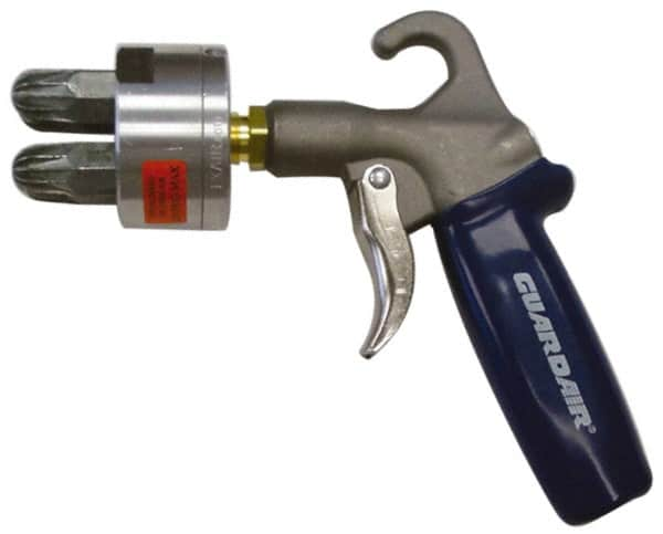 Guardair - 120 Max psi Maximum Air Cluster Safety Air Gun - 1/4 NPT Inlet, Zinc - Caliber Tooling