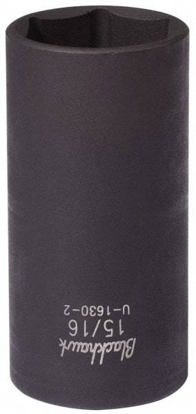 Blackhawk by Proto - 3/8" Drive 1" Deep Impact Socket - 6 Points, 2-9/16" OAL - Caliber Tooling