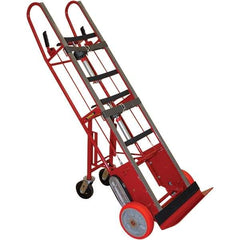 Wesco Industrial Products - 1,800 Lb Capacity 72" OAH Appliance Hand Truck - 5 x 24" Base Plate, Dual Loop Handle, Steel, Polyurethane Wheels - Caliber Tooling