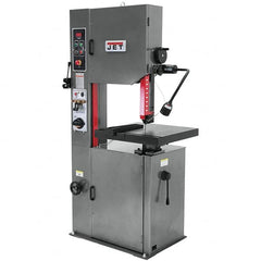 Jet - 14 Inch Throat Capacity, Variable Speed Pulley Vertical Bandsaw - 82 to 330 SFPM, 1 HP, Single Phase - Caliber Tooling