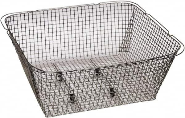 Graymills - 304 Stainless Steel Parts Washer Basket - 2" High x 3-7/8" Wide x 8" Long, Use with Ultrasonic Cleaners - Caliber Tooling