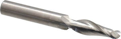 Onsrud - 3/8" Cutting Diam x 1-1/8" Length of Cut, 2 Flute, Upcut Spiral Router Bit - Uncoated, Right Hand Cut, Solid Carbide, 3" OAL x 3/8" Shank Diam, Ball End Taper, 30° Helix Angle - Caliber Tooling