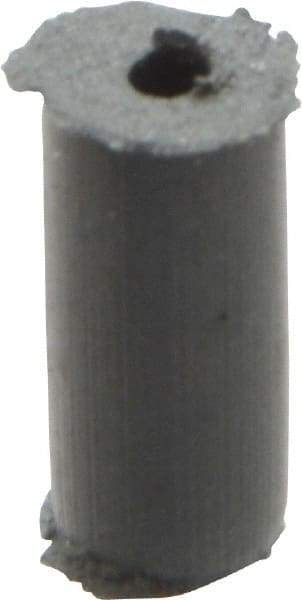 Cratex - 1/4" Max Diam x 1/2" Long, Cylinder, Rubberized Point - Very Fine Grade, Silicon Carbide, 1/16" Arbor Hole, Unmounted - Caliber Tooling