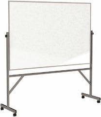 Ghent - 78" High x 77" Wide Reversible Dry Erase Board - Porcelain, 20" Deep, Includes Eraser & 4 Markers - Caliber Tooling