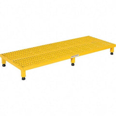 Vestil - 5" High x 24" Wide x 60" Deep, Yellow Step Stand - Steel, 500 Lb Capacity - Caliber Tooling