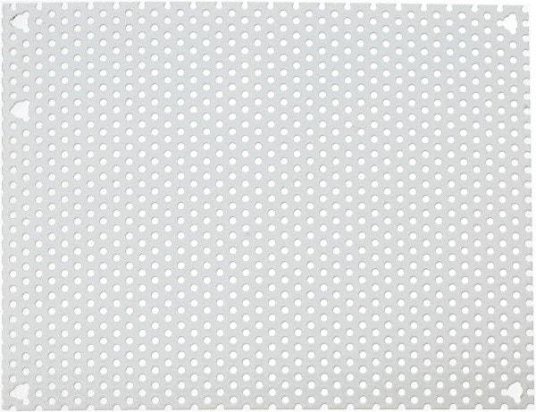 Cooper B-Line - 6-7/8" OAW x 8-7/8" OAH Powder Coat Finish Electrical Enclosure Perforated Panel - 10" x 8" Box, 16 Gauge Steel, Use with 1084-12CHC/1084-12CHCS/1086-12CHC - Caliber Tooling