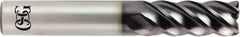 OSG - 1/4", 5 Flute, Solid Carbide, 0.03" Corner Radius End Mill - 2-1/2" OAL, 5/8" LOC - Caliber Tooling