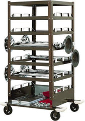 Tensator - 450 Lb Capacity, 32" Wide x 32" Long x 72" High Storage Rack Cart - 6 Shelf, Steel, Rubber Casters - Caliber Tooling