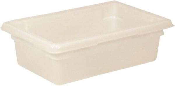 Rubbermaid - Rectangular, White Polyethylene Food Tote Box - 6" High x 12" Wide x 18" Long, with Snap-On Lid - Caliber Tooling