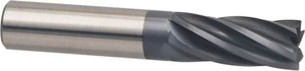 Accupro - 1/2", 6 Flute, Single End, Solid Carbide, 0.02" Corner Radius End Mill - 3" OAL, 25° Helix, Right Hand Flute, 5/8" LOC, Right Hand Cut - Caliber Tooling