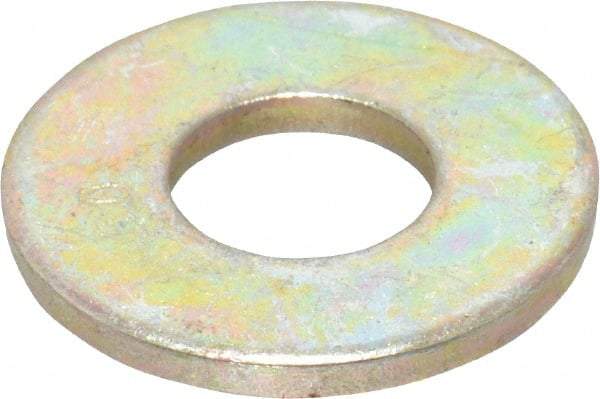 Value Collection - 5/16" Screw, Grade SAE 1035-1050 Alloy Steel USS Flat Washer - 0.37" ID x 0.905" OD, 0.104" Thick, Zinc Yellow Dichromate Finish - Caliber Tooling