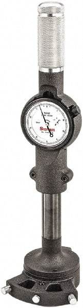 Starrett - 5 to 8" Dial Bore Gage - 0.0001" Graduation, 6" Gage Depth, Hardened Tool Steel - Caliber Tooling