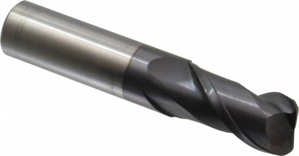 Accupro - 3/4" Diam 2 Flute Solid Carbide 1/8" Corner Radius End Mill - Caliber Tooling