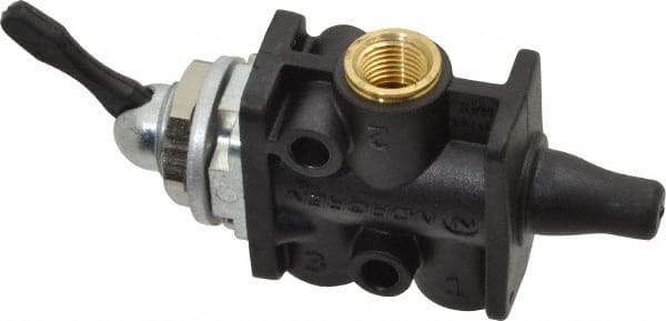 Norgren - 1/8" NPT Packed Spool Valve - Toggle Type, Lever Activation & 0.34 CV Rate - Caliber Tooling