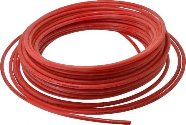 Coilhose Pneumatics - 11/64" ID x 1/4" OD, 0.04" Wall Thickness, 100' Long, Nylon 11 Tube - Red, 150 Max psi - Caliber Tooling