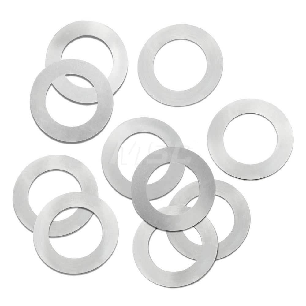 Round Shims; Shim Type: Arbor Shim; Thickness: .020; Inside Diameter: 1.25″; Outside Diameter: 1.75″; Material: Steel