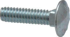 Value Collection - 1/4-20 UNC 1" Length Under Head, Standard Square Neck, Carriage Bolt - Grade 2 Steel, Zinc-Plated Finish - Caliber Tooling