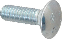 Value Collection - 5/16-18 UNC 1" Length Under Head, Standard Square Neck, Carriage Bolt - Grade 2 Steel, Zinc-Plated Finish - Caliber Tooling