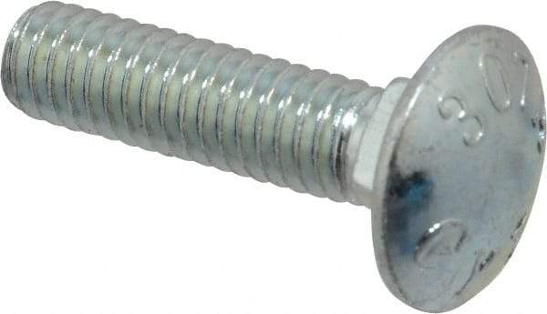 Value Collection - 5/16-18 UNC 1-1/4" Length Under Head, Standard Square Neck, Carriage Bolt - Grade 2 Steel, Zinc-Plated Finish - Caliber Tooling