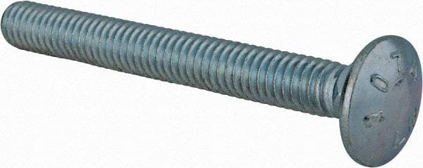 Value Collection - 5/16-18 UNC 2-3/4" Length Under Head, Standard Square Neck, Carriage Bolt - Grade 2 Steel, Zinc-Plated Finish - Caliber Tooling