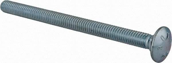 Value Collection - 5/16-18 UNC 4-1/2" Length Under Head, Standard Square Neck, Carriage Bolt - Grade 2 Steel, Zinc-Plated Finish - Caliber Tooling