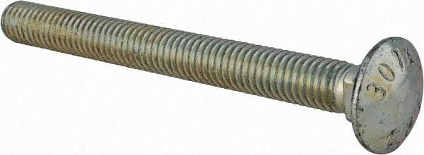 Value Collection - 3/8-16 UNC 3-3/4" Length Under Head, Standard Square Neck, Carriage Bolt - Grade 2 Steel, Zinc-Plated Finish - Caliber Tooling