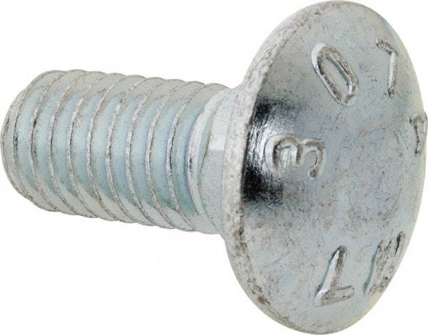 Value Collection - 7/16-14 UNC 1" Length Under Head, Standard Square Neck, Carriage Bolt - Grade 2 Steel, Zinc-Plated Finish - Caliber Tooling