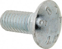 Value Collection - 7/16-14 UNC 1" Length Under Head, Standard Square Neck, Carriage Bolt - Grade 2 Steel, Zinc-Plated Finish - Caliber Tooling