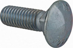 Value Collection - 1/2-13 UNC 1-1/2" Length Under Head, Standard Square Neck, Carriage Bolt - Grade 2 Steel, Zinc-Plated Finish - Caliber Tooling