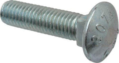 Value Collection - 1/2-13 UNC 2" Length Under Head, Standard Square Neck, Carriage Bolt - Grade 2 Steel, Zinc-Plated Finish - Caliber Tooling