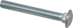 Value Collection - 1/2-13 UNC 4" Length Under Head, Standard Square Neck, Carriage Bolt - Grade 2 Steel, Zinc-Plated Finish - Caliber Tooling