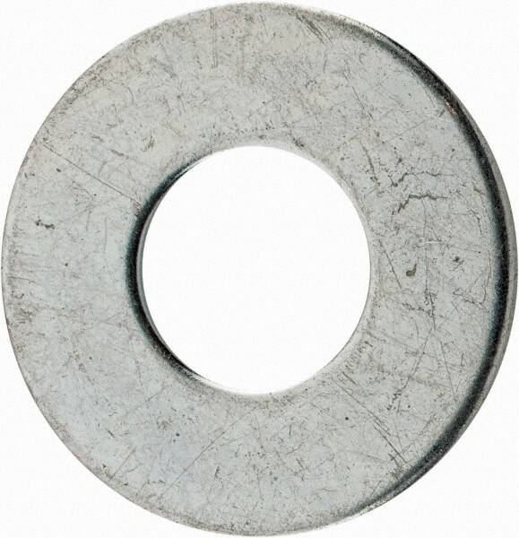 Value Collection - 3/8" Screw, Steel USS Flat Washer - 7/16" ID x 1" OD, 5/64" Thick, Zinc-Plated Finish - Caliber Tooling