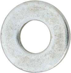 Value Collection - #10 Screw, Steel USS Flat Washer - 3/16" ID x 9/16" OD, 0.0469" Thick, Zinc-Plated Finish - Caliber Tooling