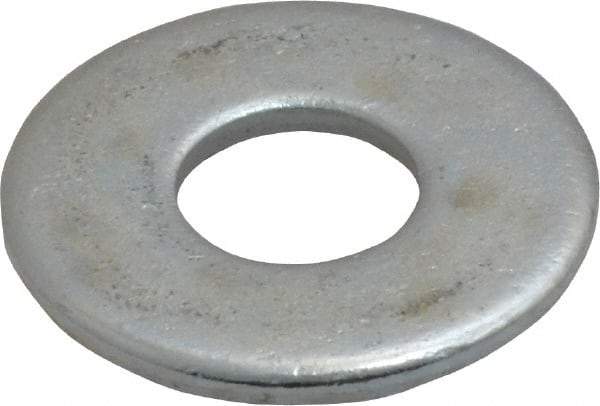 Value Collection - 7/16" Screw, Steel USS Flat Washer - 1/2" ID x 1-1/4" OD, 0.0781" Thick, Zinc-Plated Finish - Caliber Tooling