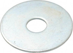 Value Collection - 3/8" Screw, Steel Fender Flat Washer - 3/8" ID x 1-1/2" OD, 0.049" Thick, Zinc-Plated Finish - Caliber Tooling