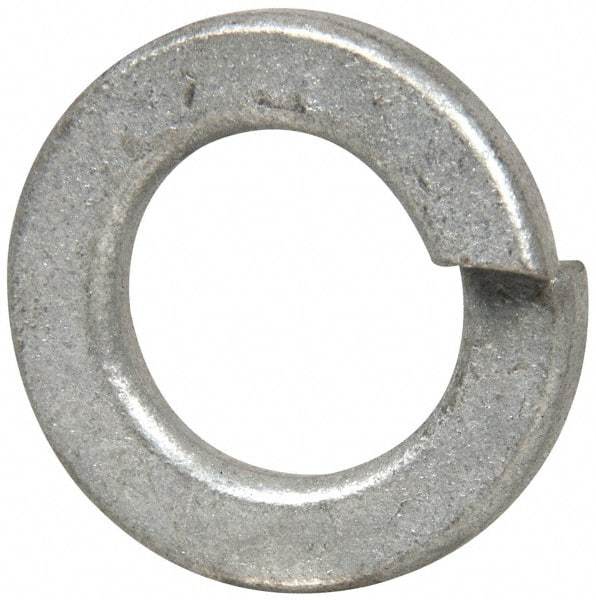 Value Collection - 1/2", 0.502" ID, 1/8" Thick Split Lock Washer - Steel, Zinc-Plated Finish, 0.502" Min ID, 0.512" Max ID, 0.869" Min OD, 0.873" Max OD - Caliber Tooling