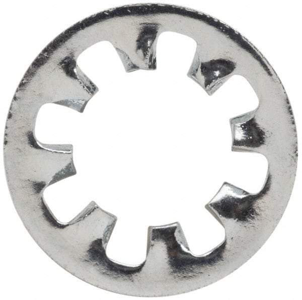 Value Collection - #10 Screw, 0.204" ID, Steel Internal Tooth Lock Washer - 0.381" OD, Zinc-Plated, Grade 2 - Caliber Tooling