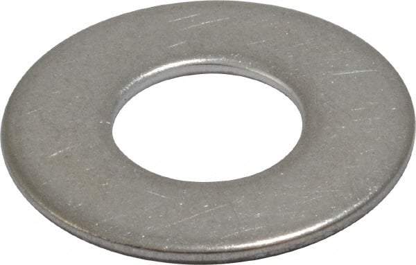 Value Collection - 1/2" Screw, Grade 18-8 Stainless Steel Standard Flat Washer - 17/32" ID x 1-1/16" OD, 0.095" Thick - Caliber Tooling