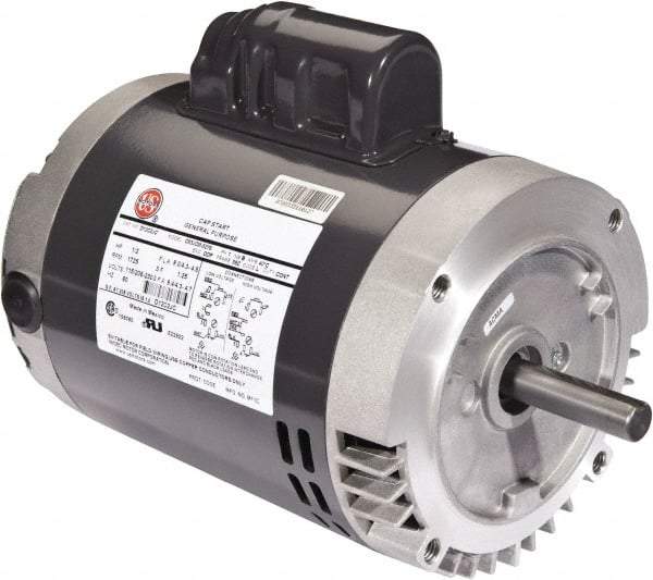 US Motors - 3 hp, ODP Enclosure, Auto Thermal Protection, 3,450 RPM, 208-230 Volt, 60 Hz, Industrial Electric AC/DC Motor - Size 56 Frame, C-Face Mount, 1 Speed, Ball Bearings, 14.0-12.8 Full Load Amps, B Class Insulation, Reversible - Caliber Tooling