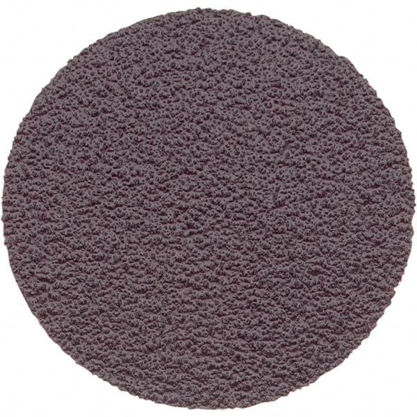 Superior Abrasives - 1" Diam, 120 Grit Aluminum Oxide Adhesive PSA Disc - Fine Grade, Brown, X Weighted Backing, Flexible - Caliber Tooling