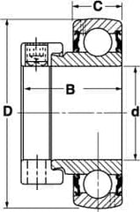 SKF - 2" ID x 3-15/16" OD, 7,540 Lb Dynamic Capacity, Insert Bearing Insert Bearing - 63/64" Race Width, 6,520 Lb Static Capacity - Caliber Tooling